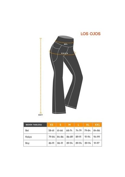 Kadın Siyah Yüksek Bel Toparlayıcı Çift Cepli Ispanyol Paça Tayt Bootcut