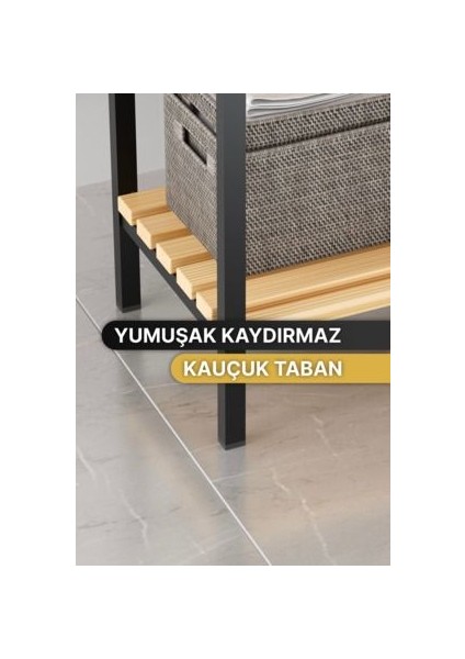 Banyo Düzenleyici Mutfak Rafı Banyo Dolabı Çok Amaçlı Dolap 4 Katlı Metal