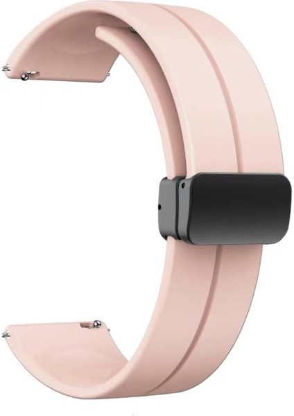 Huawei Watch 3 Active Kordon Kayış D-Buckle Mıknatıslı Silikon 22/jku
