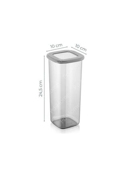 Etiketli Foly Kare Erzak Saklama Kabı 12'li Set Büyük Boy 1,75 Litre Antrasit indirimleri