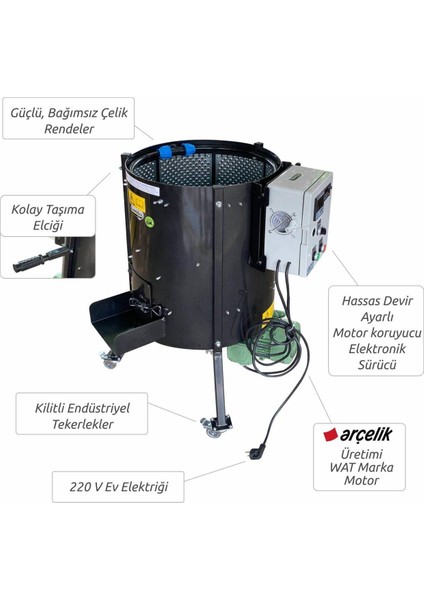 CKS80D Devir Ayarlı Rendeli Ceviz Soyma Makinesi 90 Litre