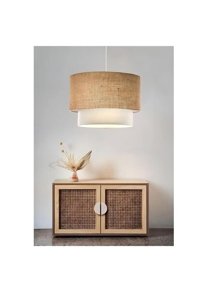 Home Hasır Pasta Sarkıt E-27 Duy 30 cm Genişlikte Salon İçin Şık Aydınlatma