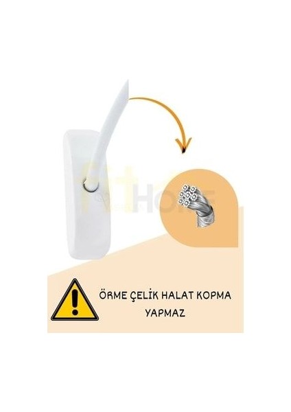 Çelik Halatlı Cam Kilidi Pvc Pimapen Anahtarlı Hırsız Kilidi Bebek Çocuk Emniyet Kilidi