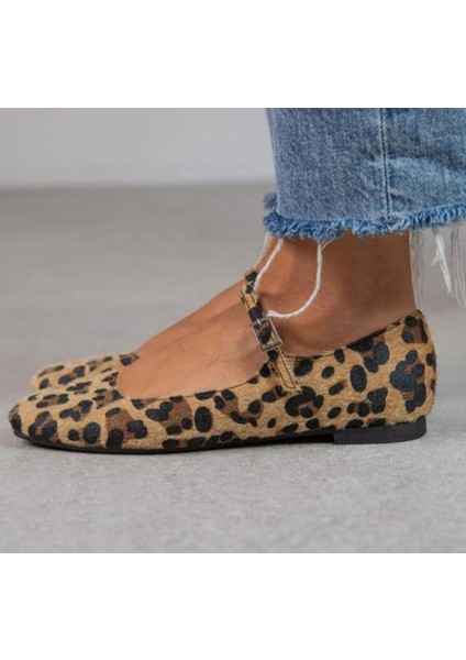 Leopar Şık Günlük Comfort Trend Rahat Meri Ceyn Babet