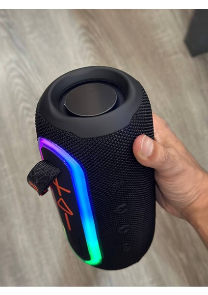 ADONIS Flip 6 Max Siyah Bluetooth Hoparlör Güçlü Ses, Şık Tasarım