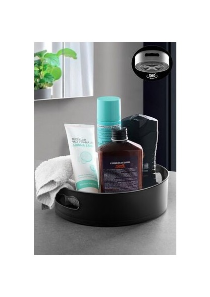 360 Derece Dönen Banyo&buzdolabı Düzenleyici Tepsi