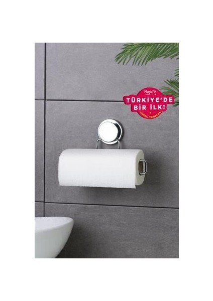 Suya Dayanıklı Paslanmaz Çelik Kağıt Havluluk - İz Bırakmayan Yapışkan, Şık Gümüş Tasarım