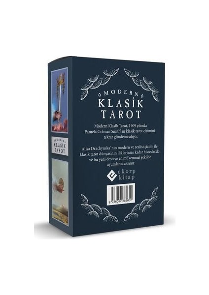Modern Klasik Tarot, 78 Kartlık Deste ve Rehber Kitap 2022, Alisa Drachynska Kutulu Özgün Tasarım