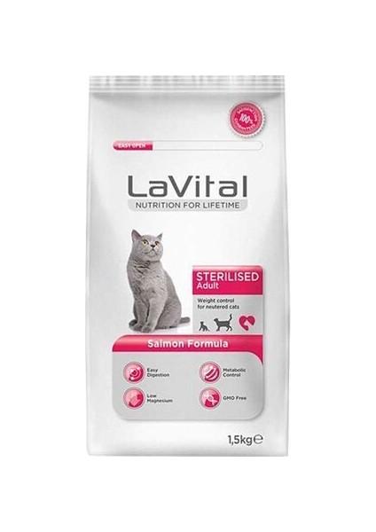 Sterilised Somonlu Kısırlaştırılmış Kedi Maması 1,5 kg