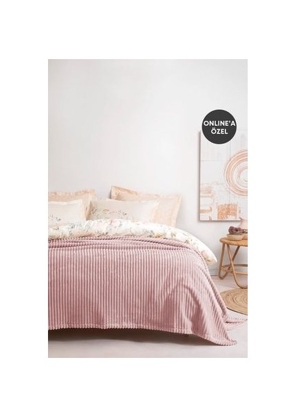 Bedding Holly Wellsoft Battaniye Çift Kişilik - Pudra