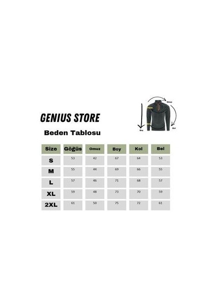 Genıus Store Erkek Polar Renkli Yarım Fermuarlı Cepli Outdoor Tactical Flecee