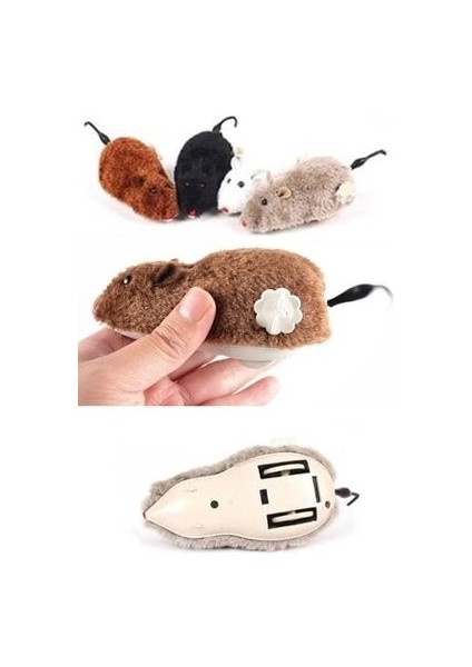 Kurmalı Fare Kedi Oyuncağı Peluş Yaratıcı Oyuncak