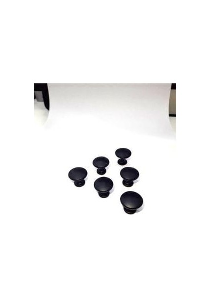 Mat Siyah Düz Kulp 25MM Çap Tek Vidalı