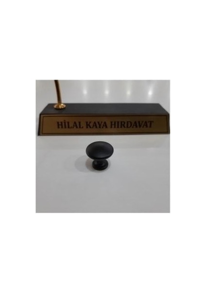 Mat Siyah Düz Kulp 25MM Çap Tek Vidalı