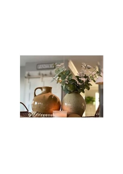 Yapay Çiçek Okaliptus Tek Dal 25CM Yeşil Aradal Garnitür Eucalyptus