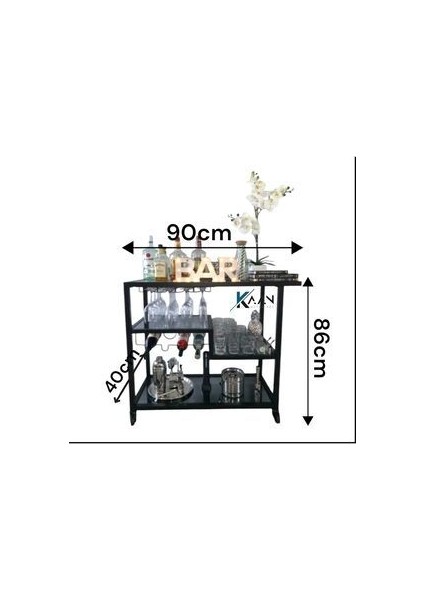 Harpy Lüks Servis Arabası & Dresuar(Füme Camlı) modelleri
