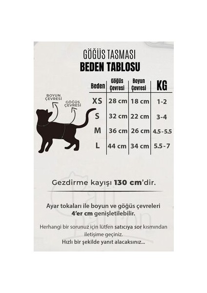 Kaçış Önleyici Kedi Gezdirme Tasması ve Küçük Irk Köpek Gezdirme Tasması