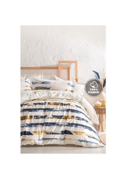 Bedding Stain Ranforce Çift Kişilik Nevresim Seti - Bej