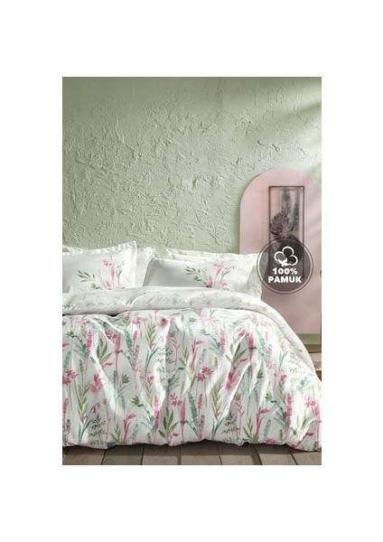 Bedding Hana Çift Kişilik Ranforce Nevresim Seti - Pembe