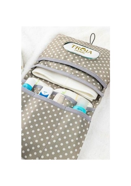 Gri Hayvan Desenli Pamuk Bebek Alt Açma ve Bakım Çantası Organizer 19x22 cm – Leke Tutmaz, Makinede Yıkanabilir fırsatları