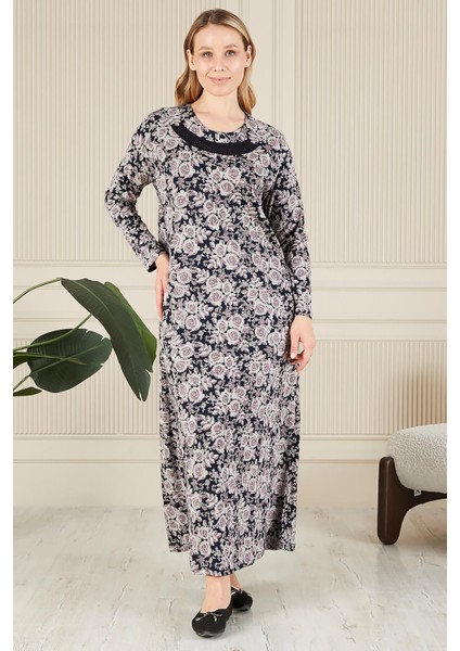 Kadın Buyuk Beden Yakası Taşlı Menekşe Elbise fiyatları