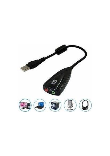 2108 Usb Ses Kartı 12 Kanal Çevirici Dönüştürücü Laptop Harici Kartı Mikrofon Kulaklık Girişli