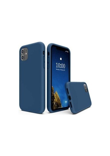 Meri Case Apple iPhone 11 Uyumlu Logolu Içi Kadife Lansman Kılıf Arka Kapak