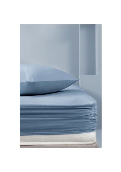 Bedding Noah Lastikli Çarşaf (160X200 Cm) - Indigo