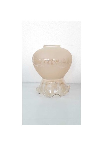 Fanus Avize Camı Bal Rengi(Boyu 14 Cm, Çapı 12 Cm)