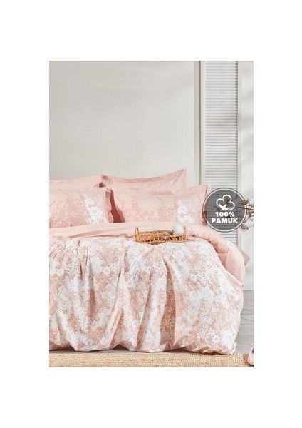 Bedding Andressa Ranforce Çift Kişilik Nevresim Takımı - Blush