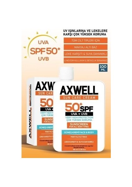 Güneş Kremi SPF 50+ Leke Karşıtı Nemlendirici 3'lü Set 100 ml Tüm Cilt Tipleri İçin fiyatları