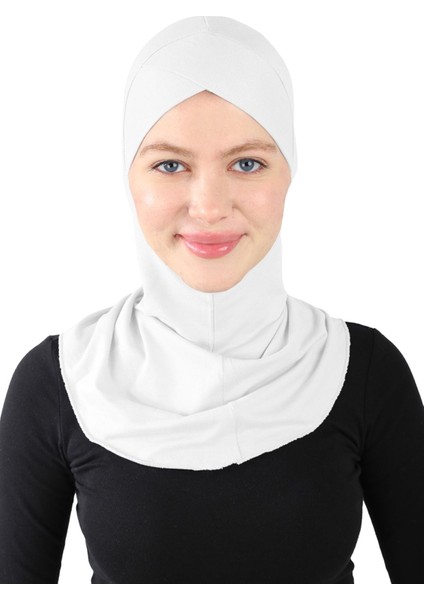 Çapraz Hijab - St 232 Beyaz