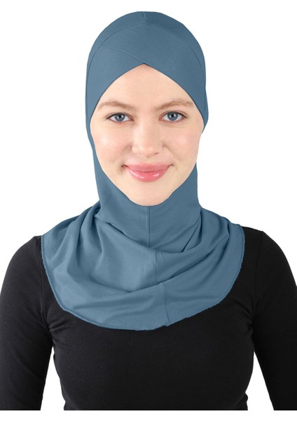Çapraz Hijab - St 232 Petrol Mavisi