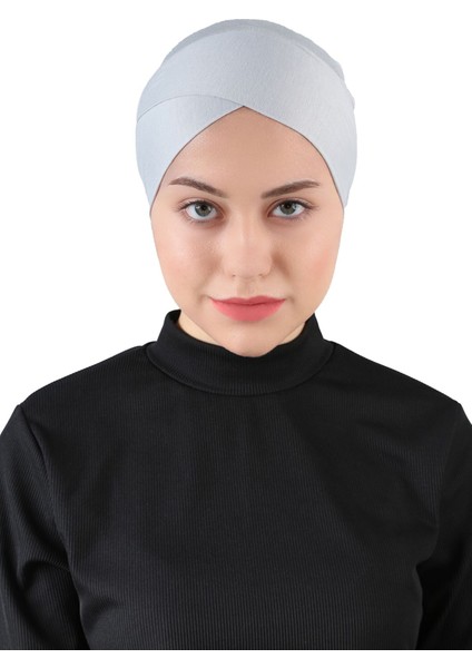 Çapraz Hijab - St 233 Açık Gri