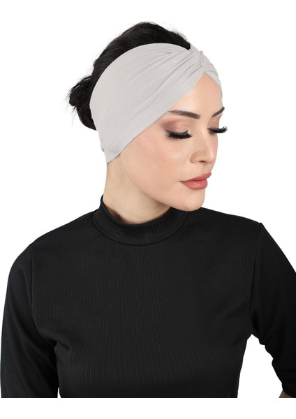 Bandana Çapraz Bone - St 055 Açık Gri