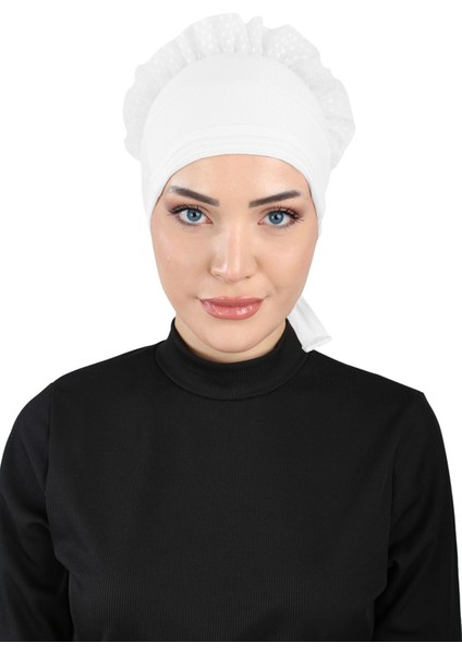 Topuzlu Kaymaz Bone - St 510 Beyaz