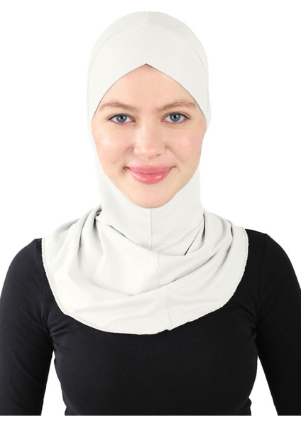 Çapraz Hijab - St 232 Krem