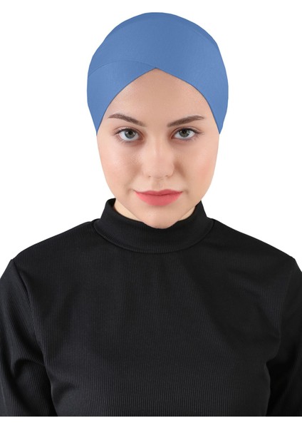 Çapraz Hijab - St 233 Kot Mavisi