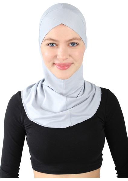 Çapraz Hijab - St 232 Açık Gri