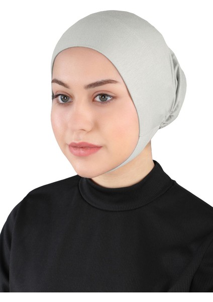 Çeneli Hijab Bone - St 110 Krem