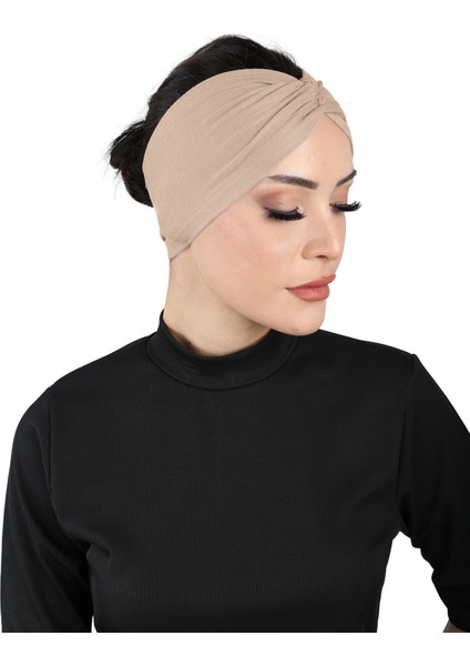 Bandana Çapraz Bone - St 055 Açık Vizon