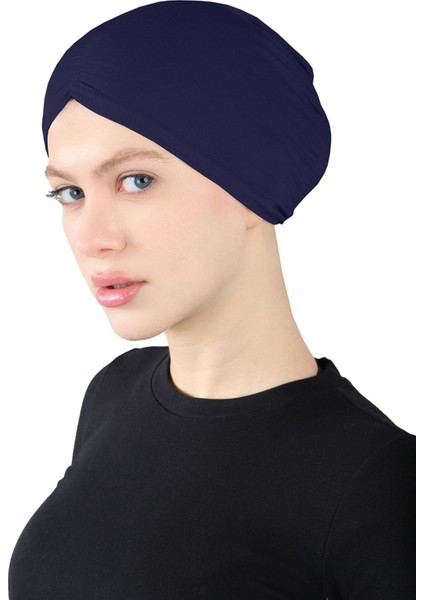 Pileli Geçme Bone - St 256 Lacivert