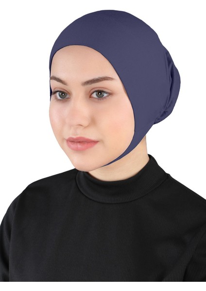Çeneli Hijab Bone - St 110 Lacivert