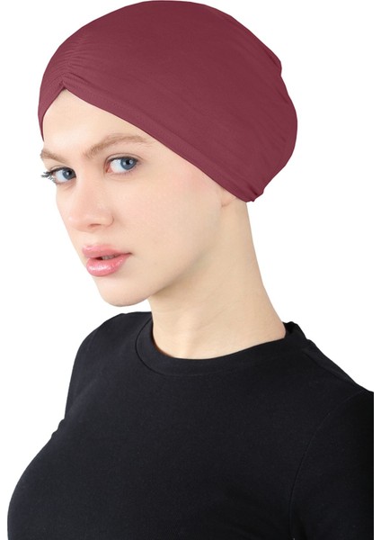 Pileli Geçme Bone - St 256 Bordo