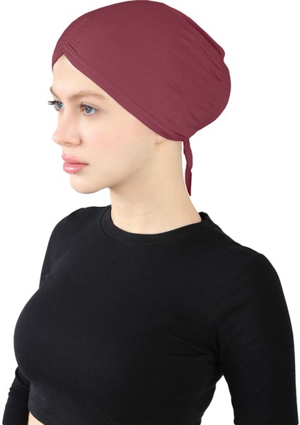 Pileli Geçme Bone - St 256 Bordo