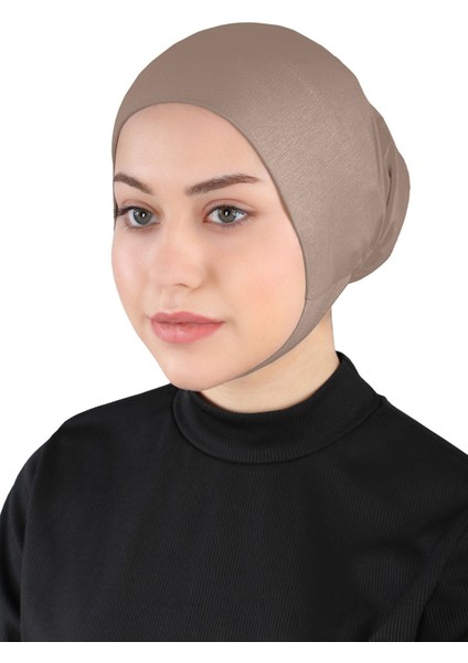 Çeneli Hijab Bone - St 110 Koyu Vizon