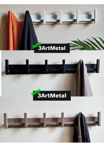 Dekoratif Modern Demir Duvar Askısı - Metal Askılık - Elbise Askısı - Askı