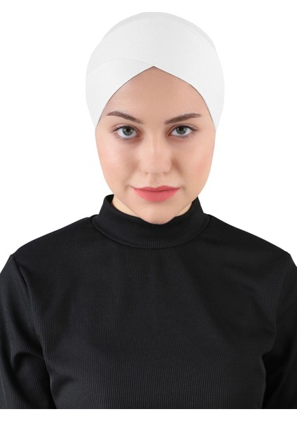 Çapraz Hijab - St 233 Beyaz
