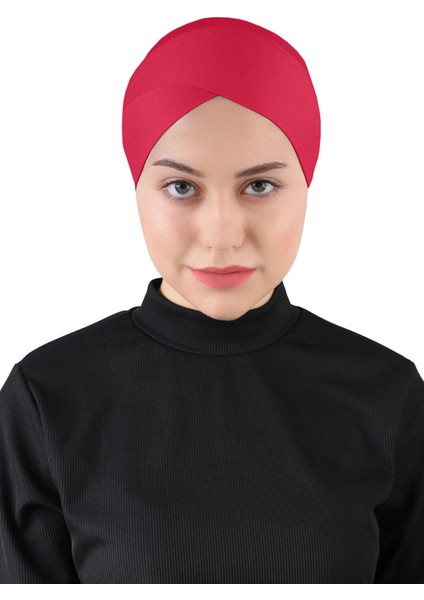 Çapraz Hijab - St 233 Kırmızı