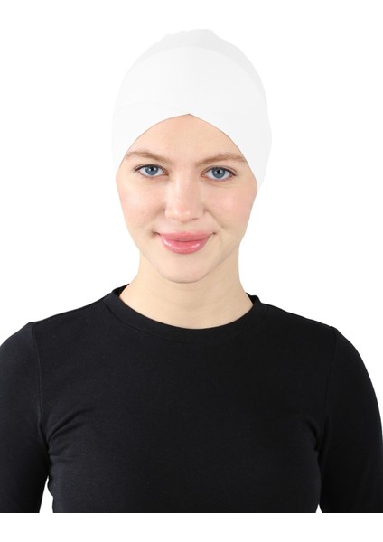 Parizyen Çapraz Bone - St 370 Beyaz